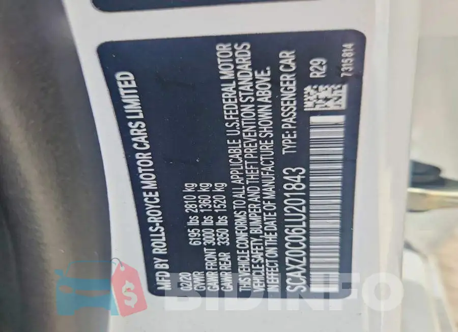 SCAXZ0C06LU201843 Photo# 12