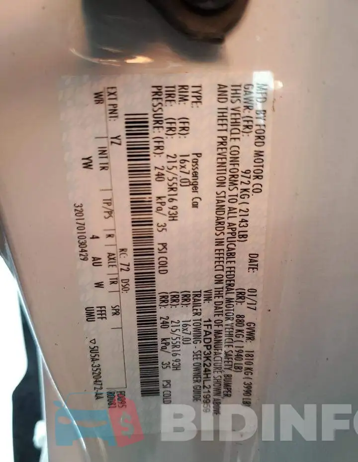 1FADP3K24HL219959 Photo# 12
