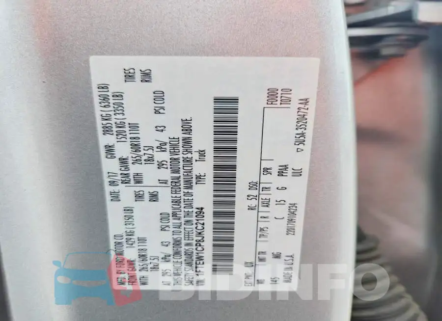 1FTEW1CP8JKC21094 Photo# 12