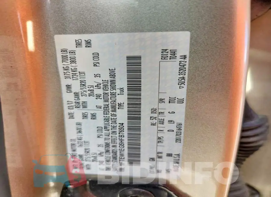 1FTEW1EG5HFB76504 Photo# 12