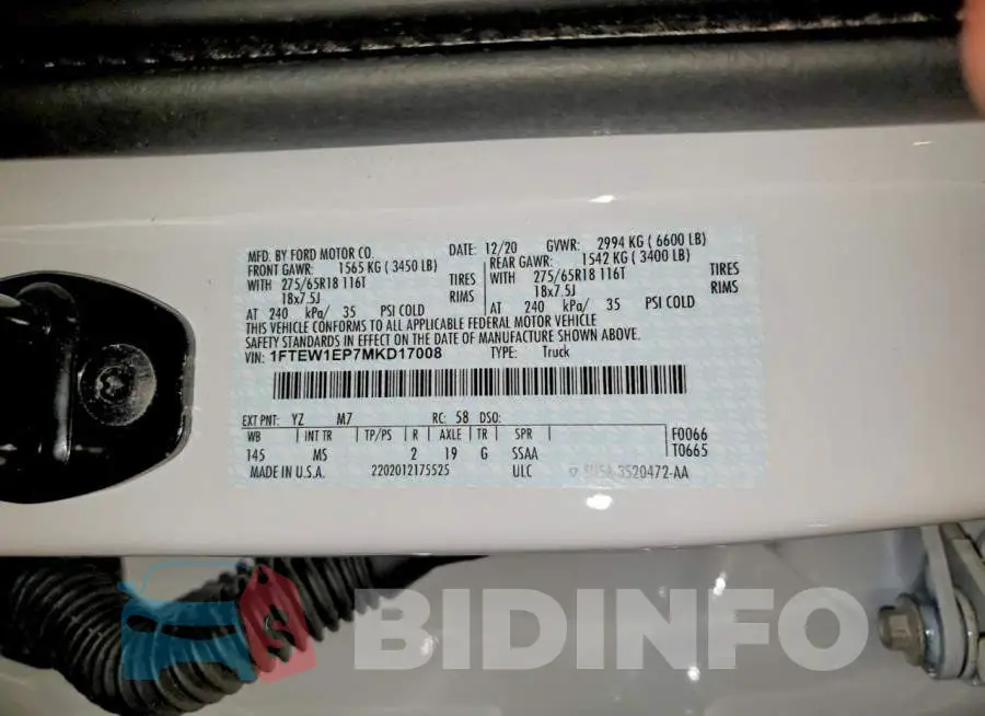 1FTEW1EP7MKD17008 Photo# 12