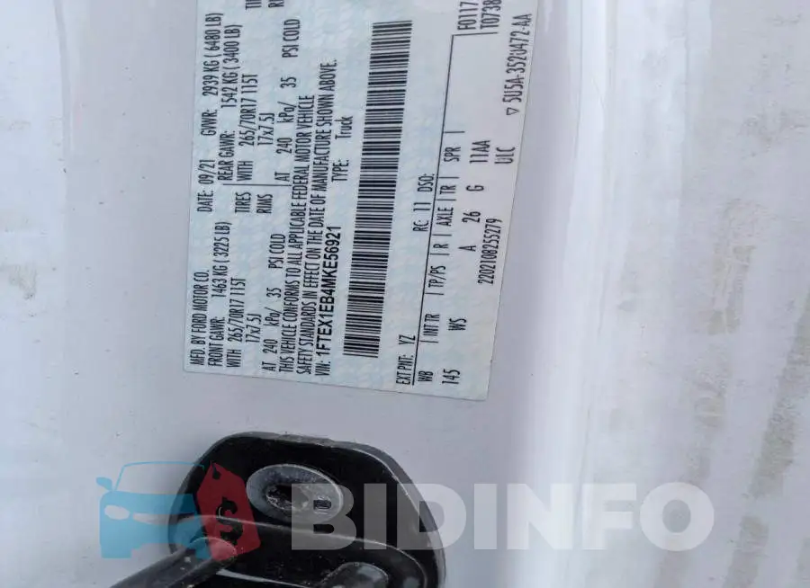 1FTEX1EB4MKE56921 Photo# 12