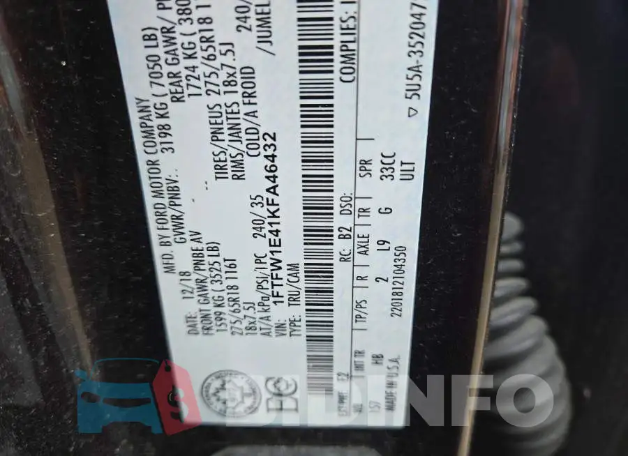 1FTFW1E41KFA46432 Photo# 12