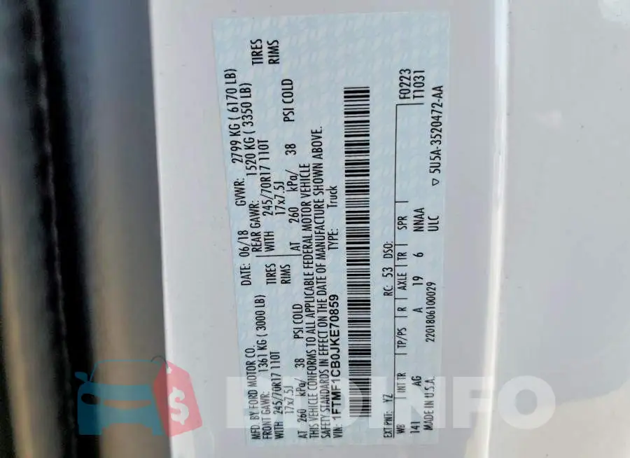 1FTMF1CB0JKE70859 Photo# 12