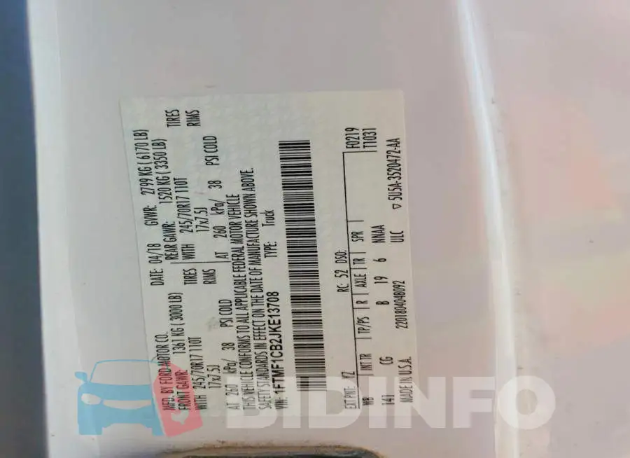 1FTMF1CB2JKE13708 Photo# 12