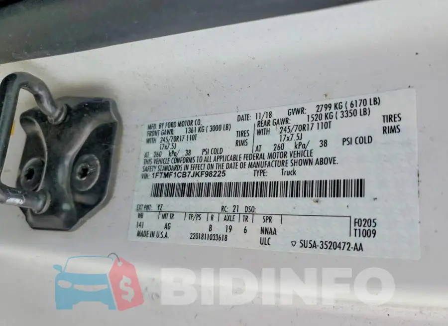 1FTMF1CB7JKF98225 Photo# 12