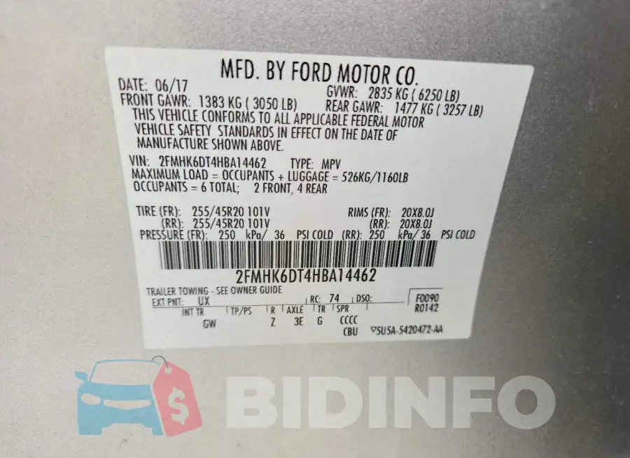 2FMHK6DT4HBA14462 Photo# 13