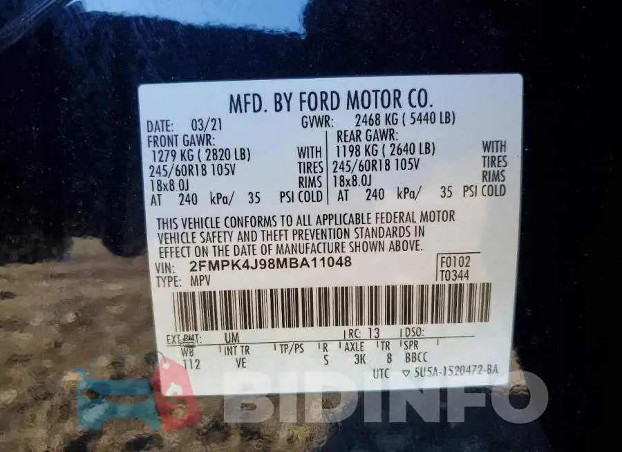 2FMPK4J98MBA11048 Photo# 13