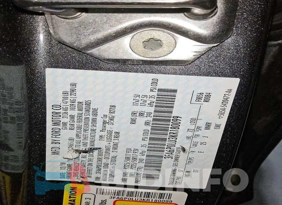 3FA6P0LU3KR180099 Photo# 12