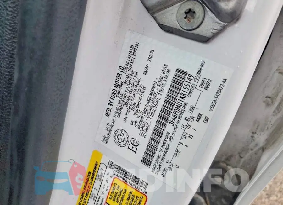 3FA6P0MU1KR155149 Photo# 12