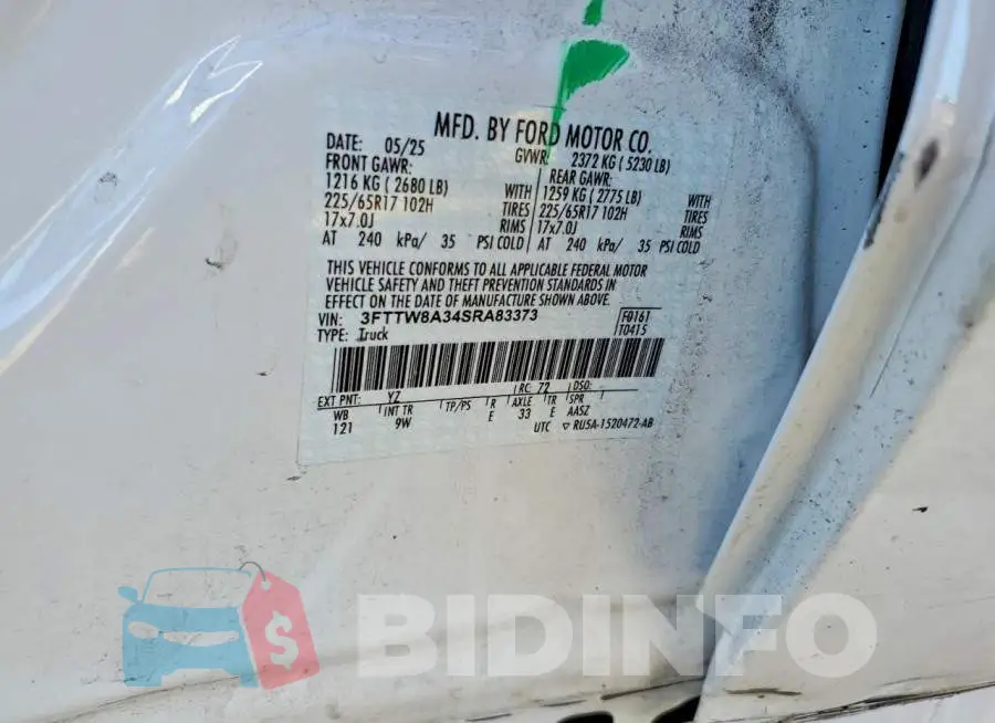 3FTTW8A34SRA83373 Photo# 13