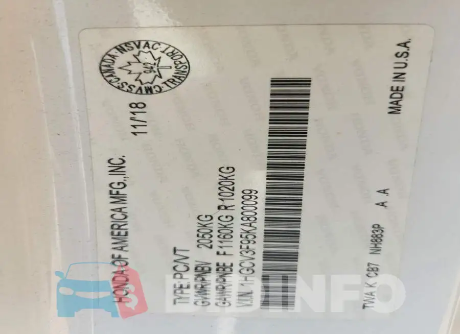 1HGCV3F95KA800099 Photo# 12