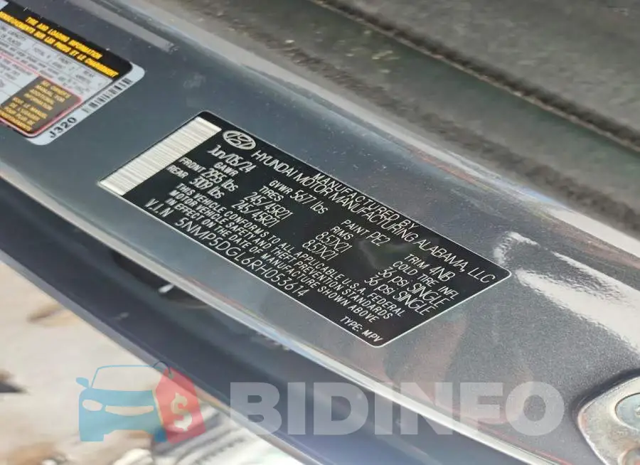5NMP5DGL6RH053614 Photo# 14