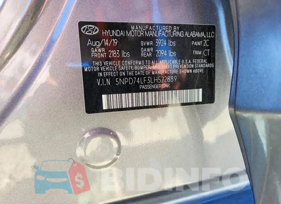 5NPD74LF3LH522889 Photo# 13