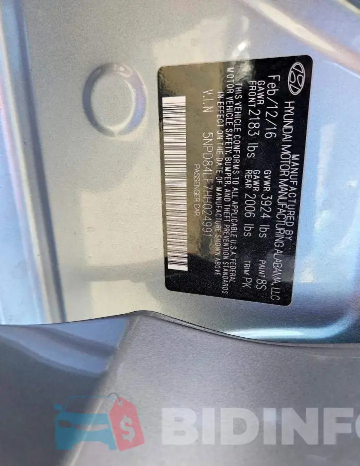 5NPD84LF7HH024991 Photo# 13