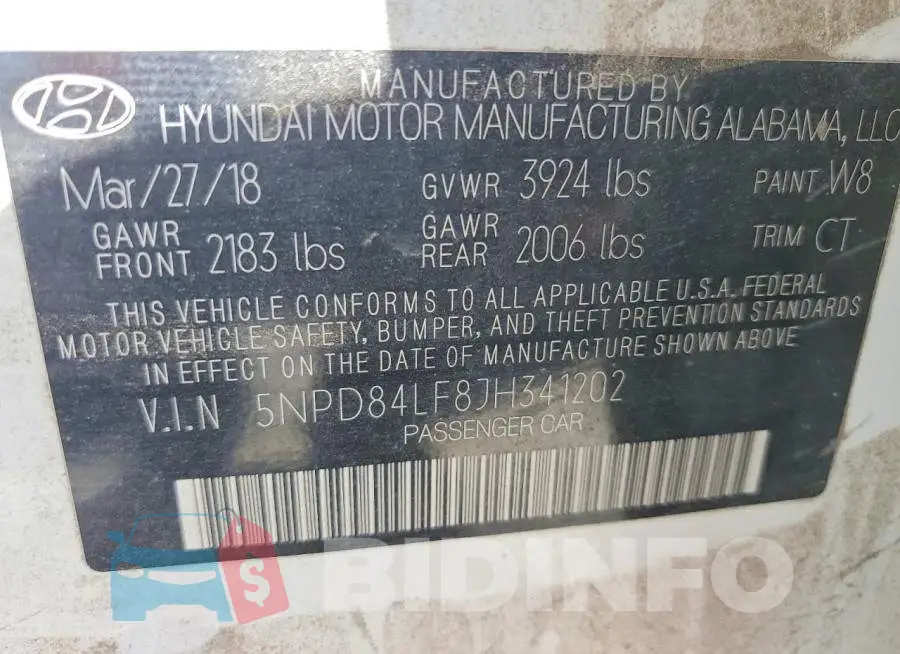 5NPD84LF8JH341202 Photo# 13