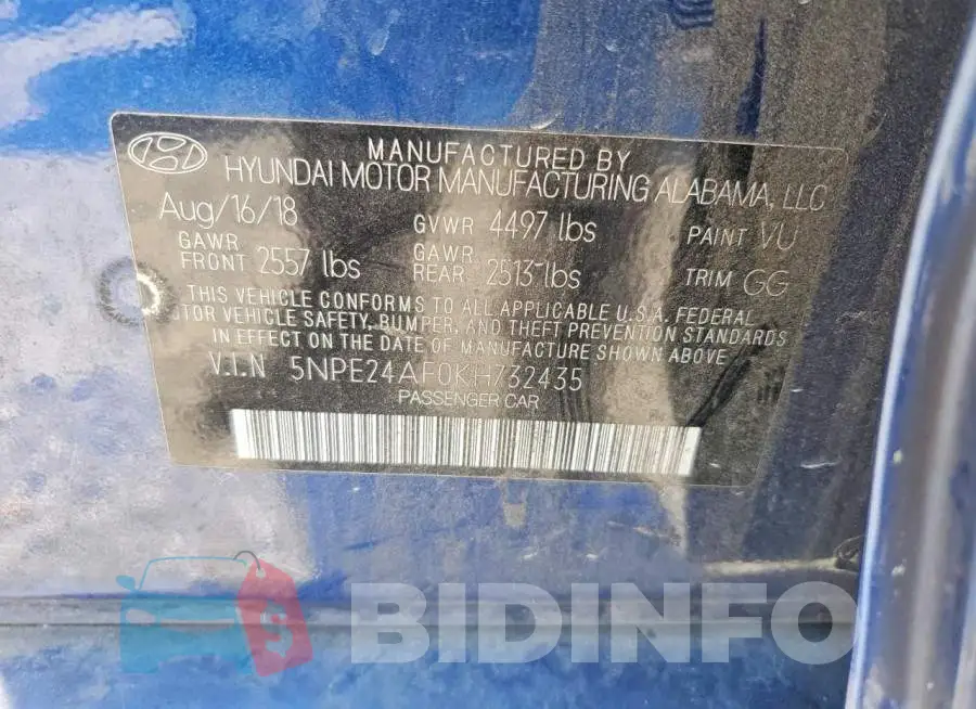 5NPE24AF0KH732435 Photo# 12