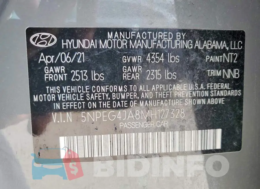 5NPEG4JA8MH127328 Photo# 13