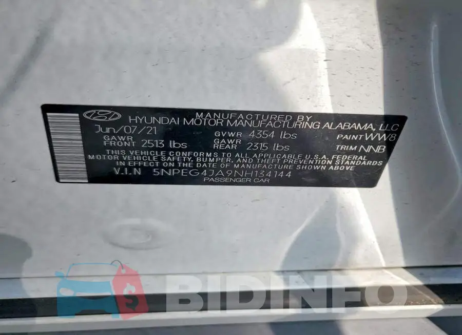 5NPEG4JA9NH134144 Photo# 12