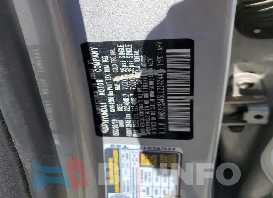 KM8J33A45LU214344 Photo# 13