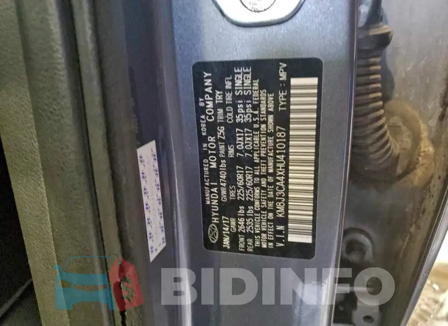 KM8J3CA4XHU410187 Photo# 13