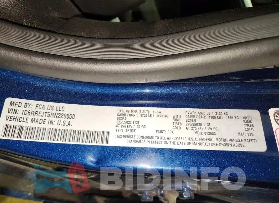 1C6RREJT5RN220650 Photo# 12