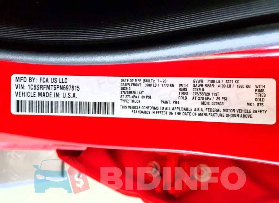 1C6SRFMT6PN697815 Photo# 12