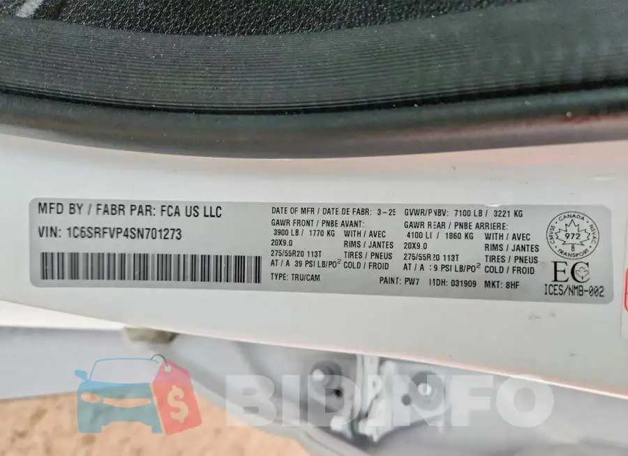 1C6SRFVP4SN701273 Photo# 12