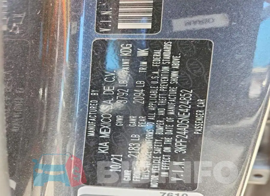 3KPF24AD5NE424852 Photo# 13