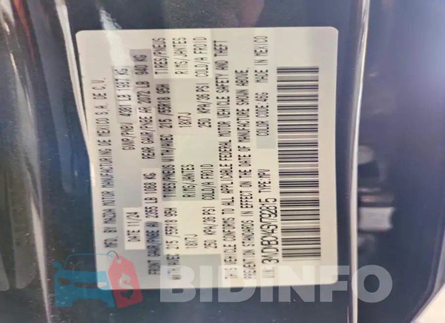 3MVDMBCM4SM792815 Photo# 12