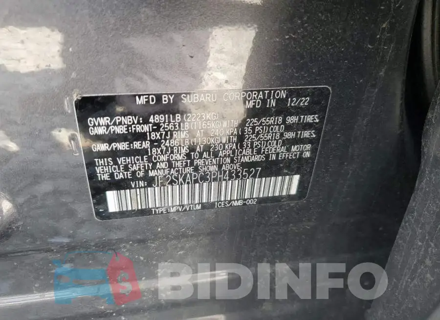JF2SKAPC3PH433527 Photo# 13
