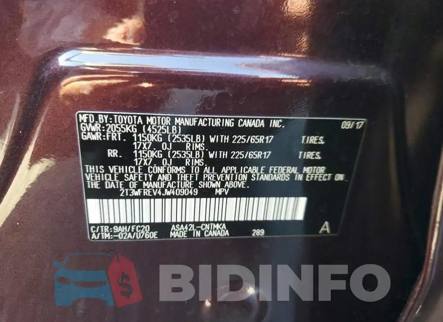 2T3WFREV4JW409049 Photo# 13