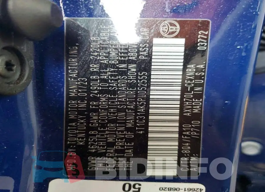4T1C31AK5PU052555 Photo# 13