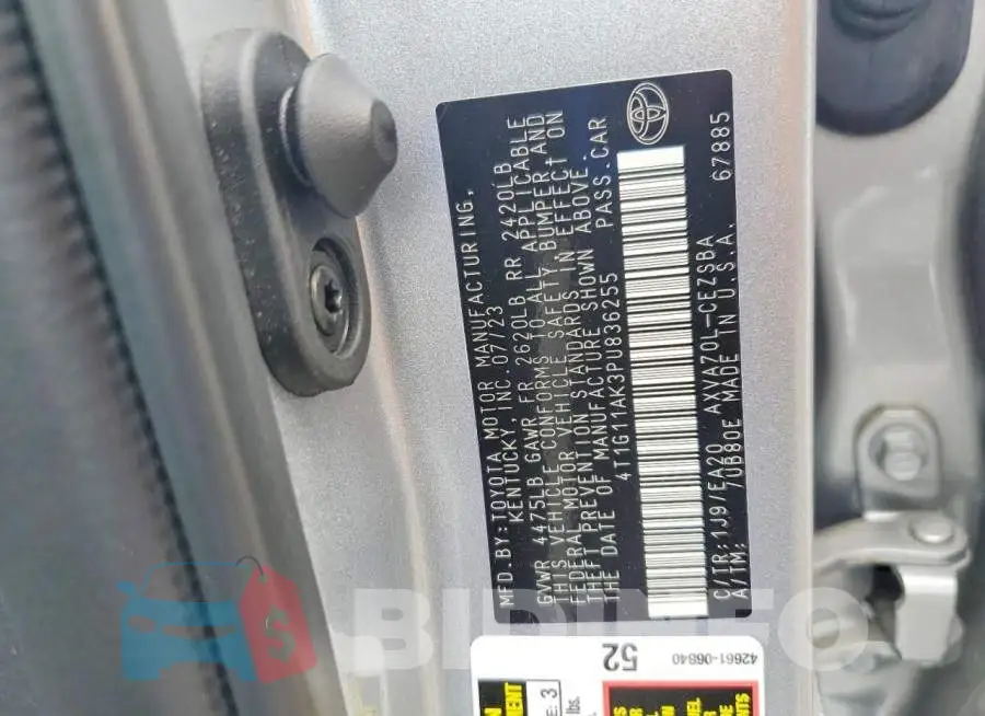4T1G11AK3PU836255 Photo# 12
