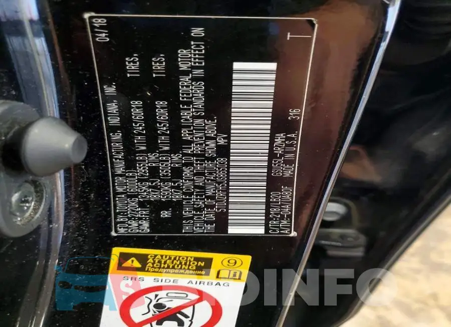 5TDJZRFH5JS865038 Photo# 13