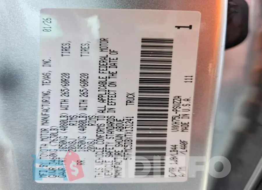 5TFMC5DBXTX131241 Photo# 12