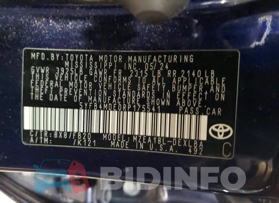 5YFB4MDE0RP175541 Photo# 13