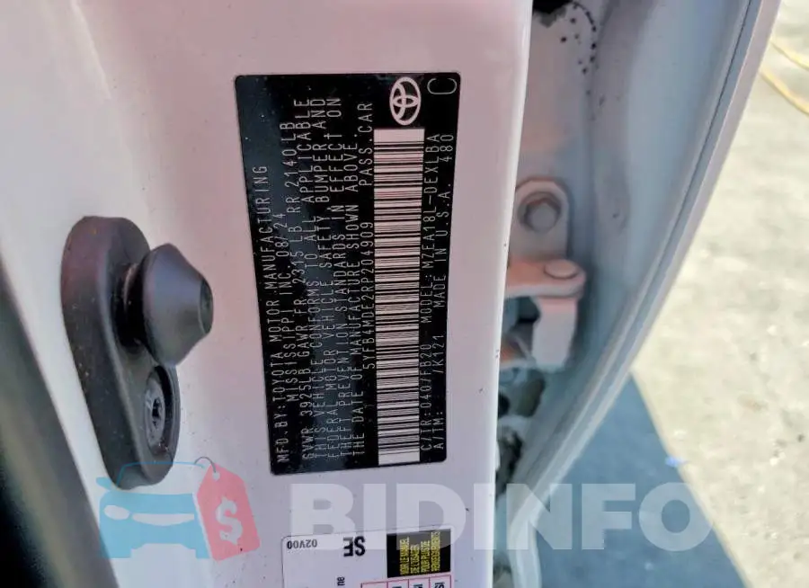 5YFB4MDE2RP204909 Photo# 12