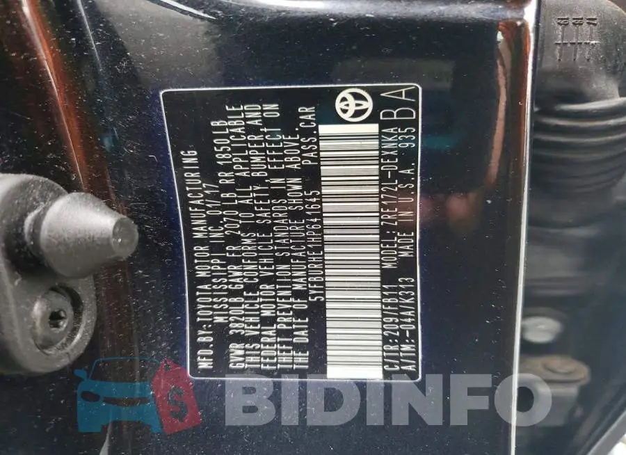 5YFBURHE1HP641645 Photo# 13