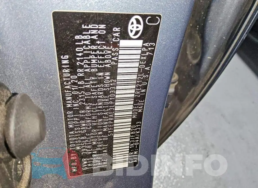 5YFEPRAE3LP103312 Photo# 12
