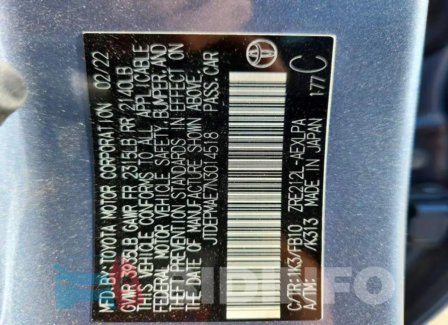 JTDEPMAE7N3014518 Photo# 13