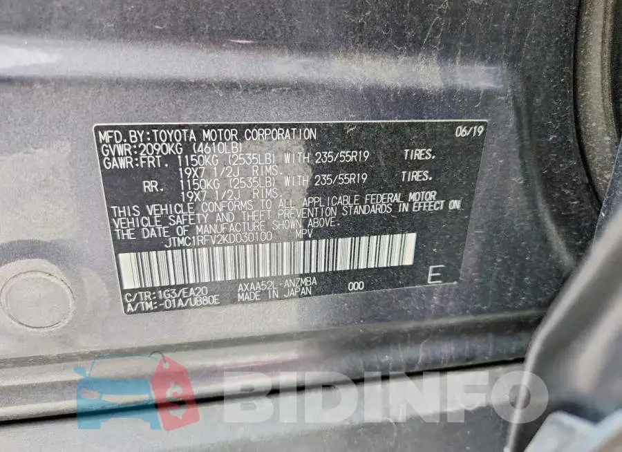 JTMC1RFV2KD030100 Photo# 13