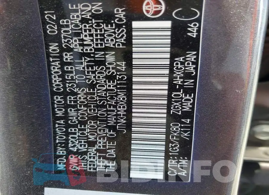JTNKHMBX8M1113144 Photo# 12