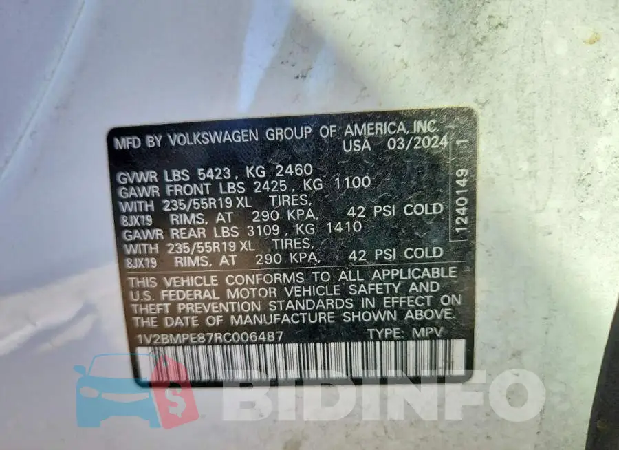 1V2BMPE87RC006487 Photo# 13