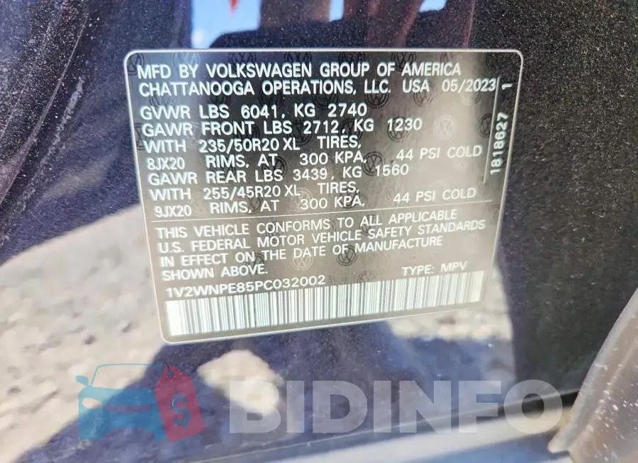 1V2WNPE85PC032002 Photo# 14