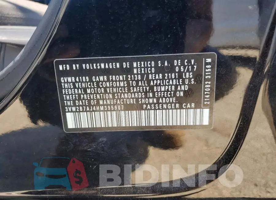 3VW2B7AJ4HM395907 Photo# 12