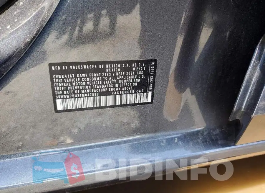 3VW5W7BU3TM047888 Photo# 12