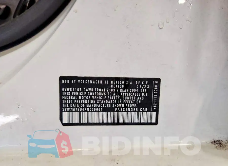 3VW7M7BU4PM029064 Photo# 12