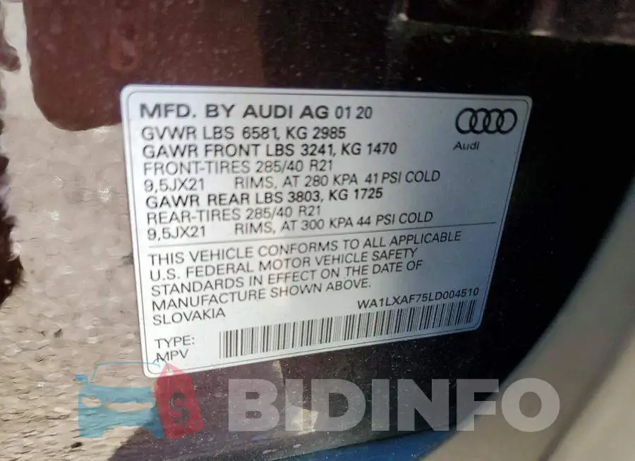 WA1LXAF75LD004510 Photo# 13