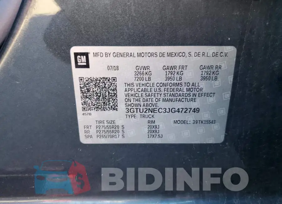 3GTU2NEC3JG472749 Photo# 12